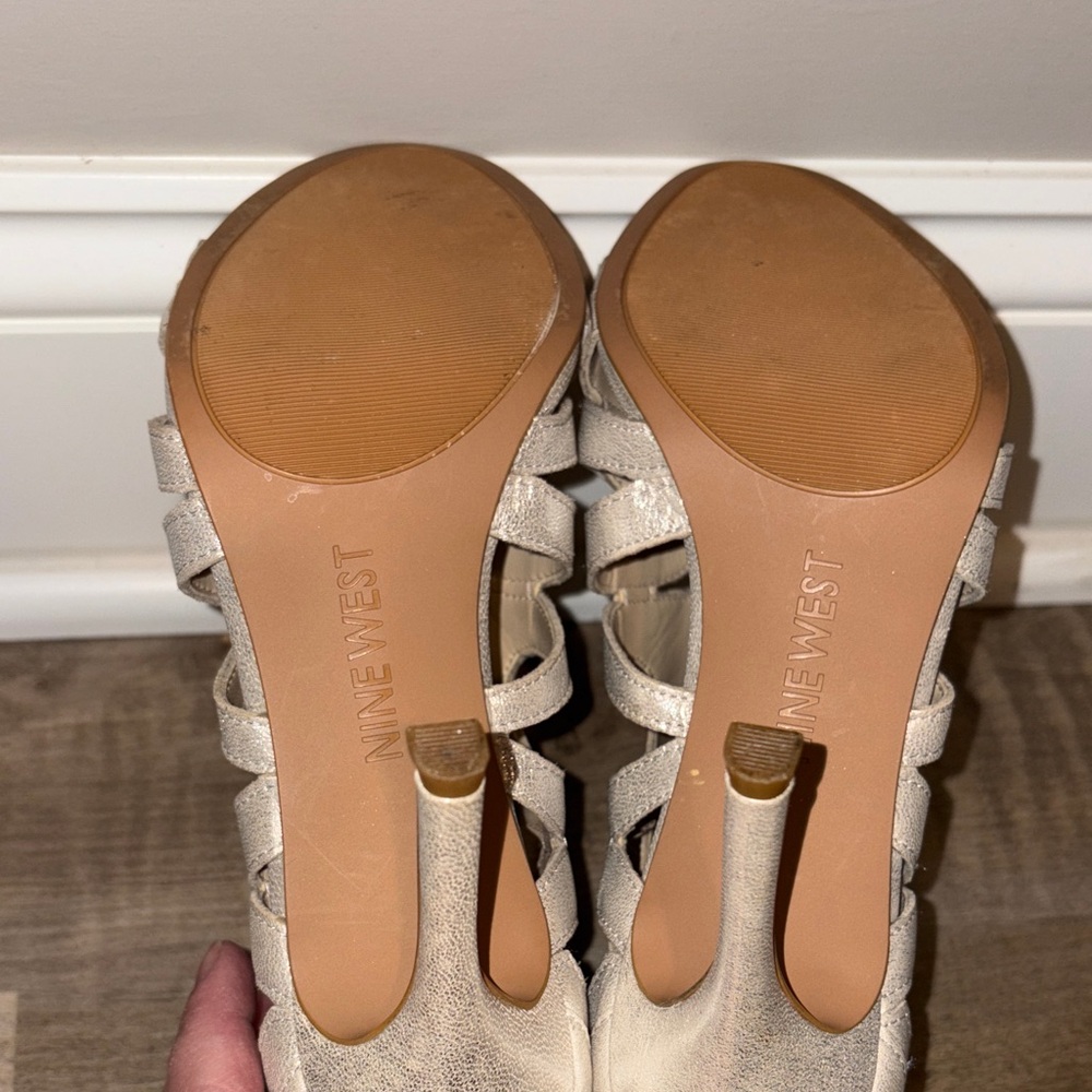 Nine West Flora Silver Cutout Heels - Picture 7 of 7